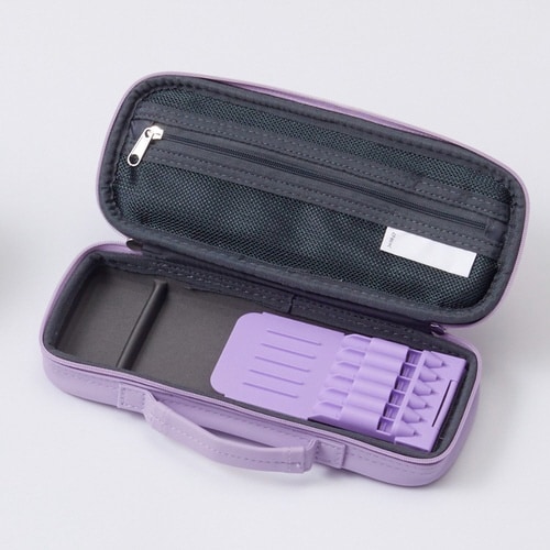 トップライナーペンケース 合皮 バイオレット 2個