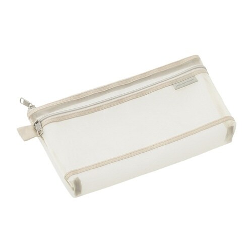 メッシュペンポーチ グレー 3個