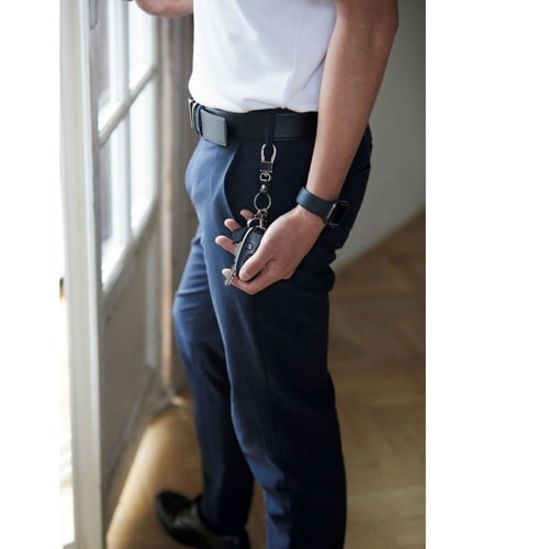 グロワール リール付きキーホルダー ネイビー 2個