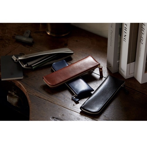 グロワール ペンケース フラット ネイビー 2個