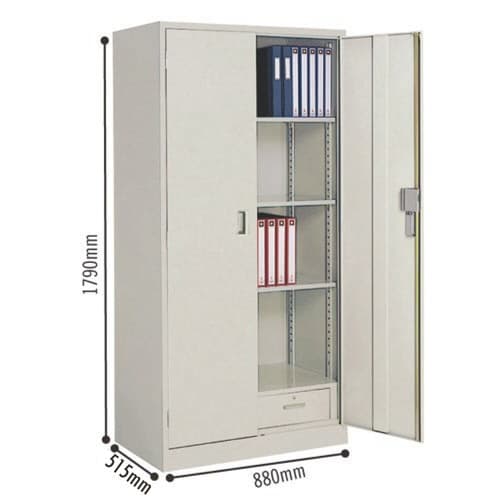 保管庫深型W880下置き用H1790両開き引出付