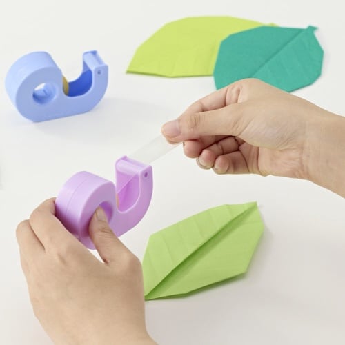 セロテープ小巻カッター付 パウダーパープル×5