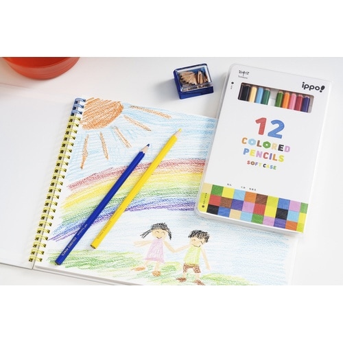 ソフトケース入色鉛筆 六角軸A01 12色