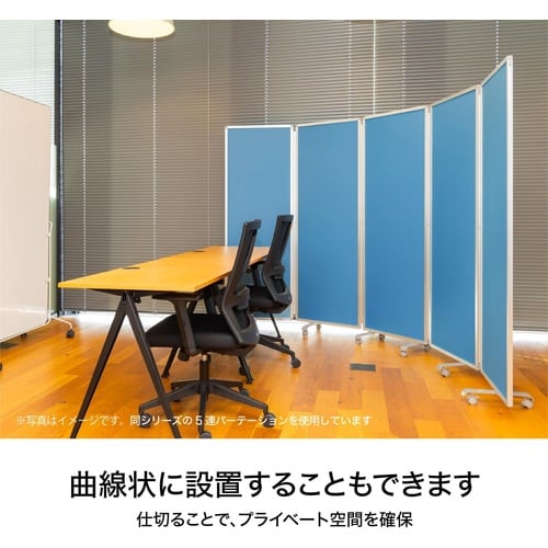 隙間のない4連スクリーン(クロス/ブルー)