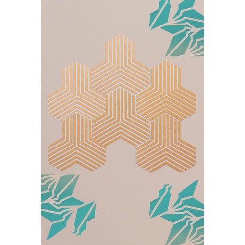 壁面吸音木目パネル6枚セット(白)