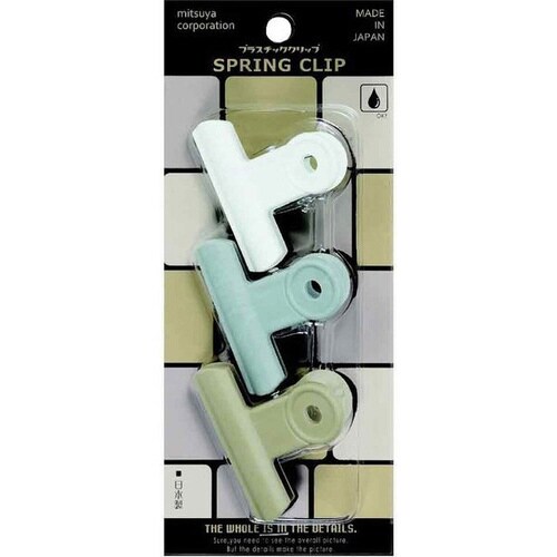 POPプラクリップ3個入白・灰・ベージュ×10