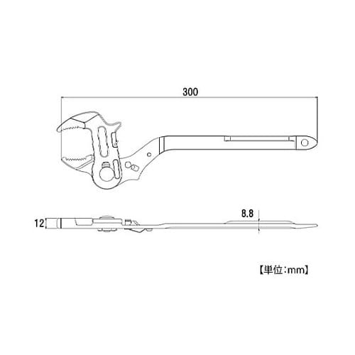 300mm 量水器メーター用レンチ EA
