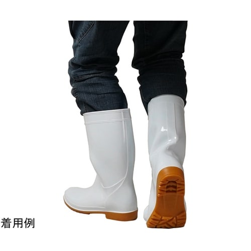 PVC耐油長靴 先芯なし ホワイト 25