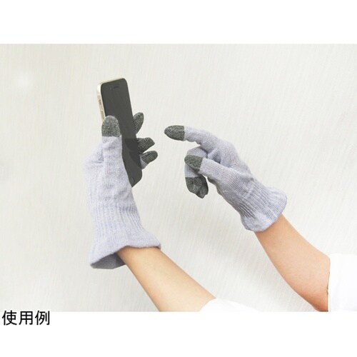 スマホが使えるシルク混のおやすみ手袋 F