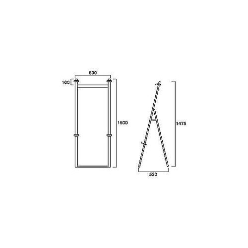 アルミフリーイーゼル600 アームキャス