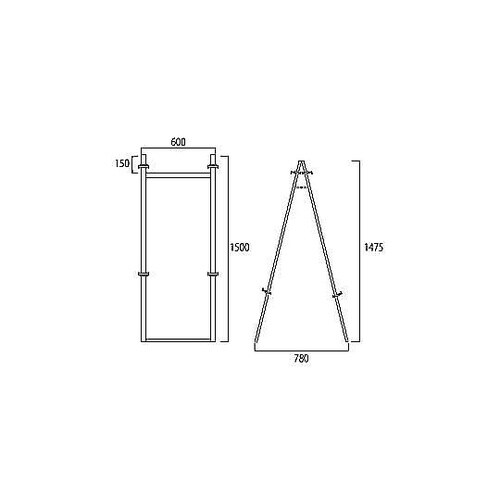 アルミフリーイーゼル600両面 アームキ
