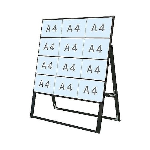 ブラックカードケーススタンド看板 A4横
