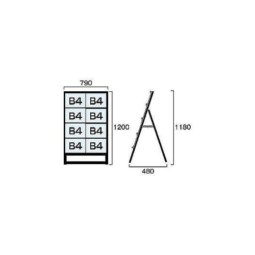 ブラックカードケーススタンド看板 B4横
