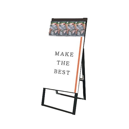 ブラックパンフレットケーススタンド看板