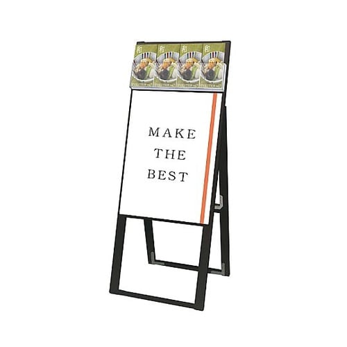ブラックパンフレットケーススタンド看板