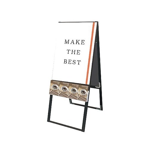 ブラックパンフレットケーススタンド看板