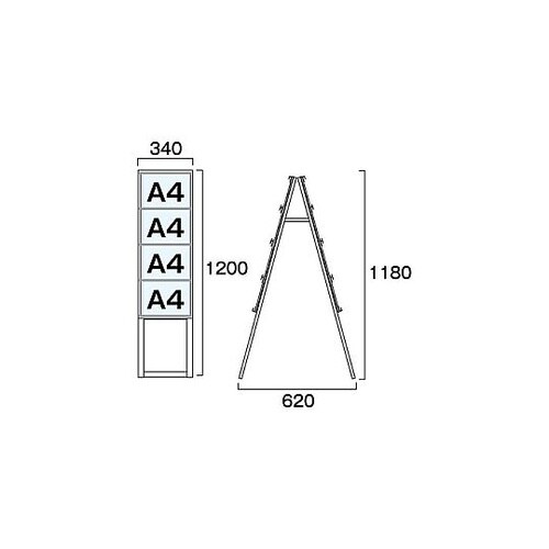 カードケーススタンド看板 A4横8両面ハ