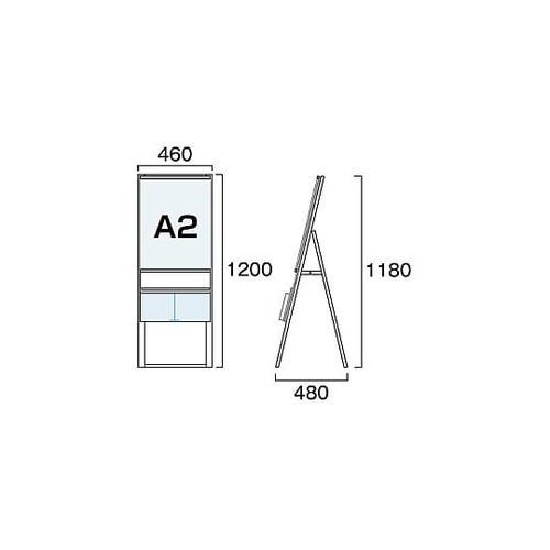 カタログケーススタンド看板 Uタイプ A