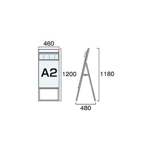 パンフレットケーススタンド看板 Dタイプ
