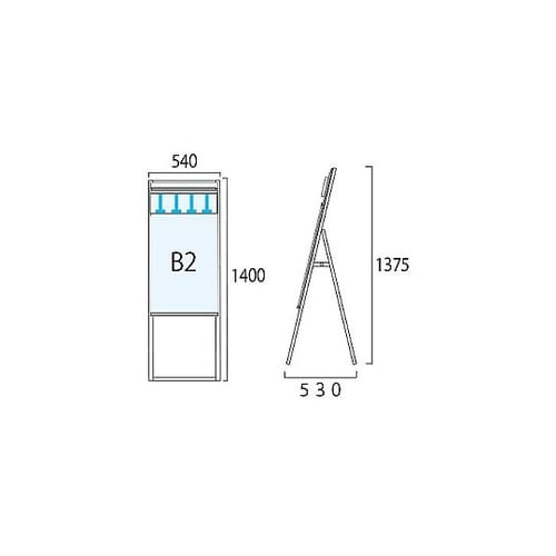 パンフレットケーススタンド看板 Dタイプ
