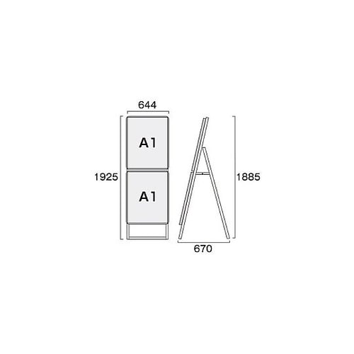 ポスターグリップスタンド看板コンビ(屋内