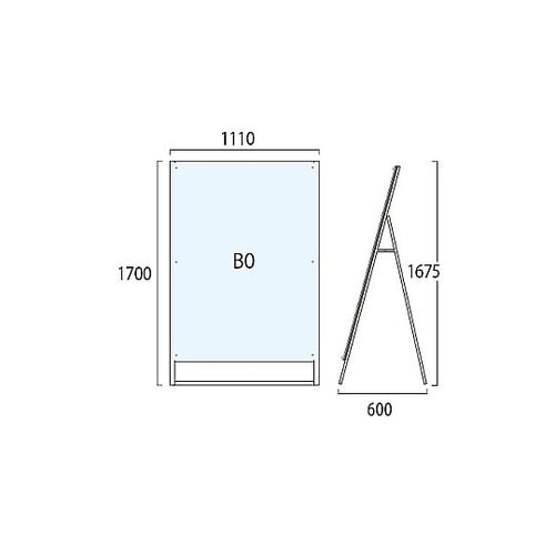 ポスター用スタンド看板 B0片面ブラック