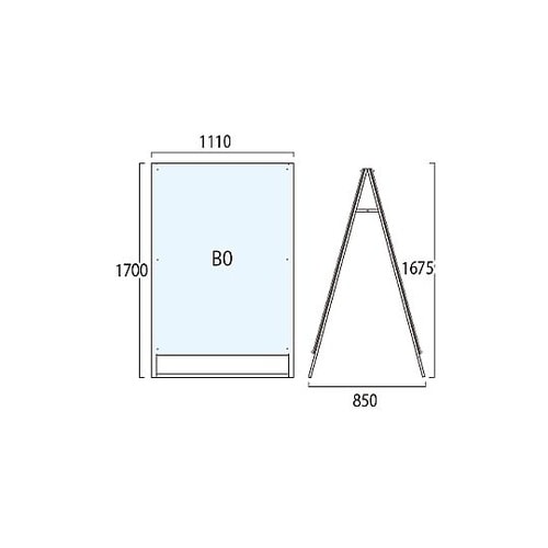 ポスター用スタンド看板 B0両面ブラック