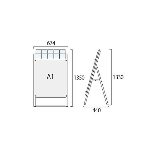 ポスター用スタンド看板マグネジ パンフレ