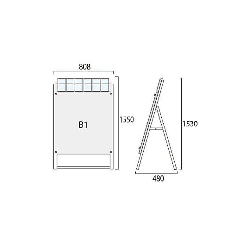 ポスター用スタンド看板マグネジ パンフレ