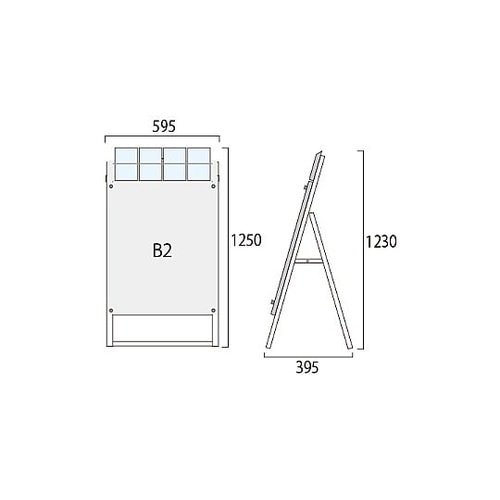 ポスター用スタンド看板マグネジ パンフレ