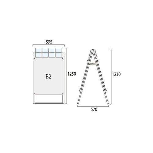 ポスター用スタンド看板マグネジ パンフレ