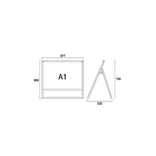 バリウススタンド看板 A1横片面 アーム