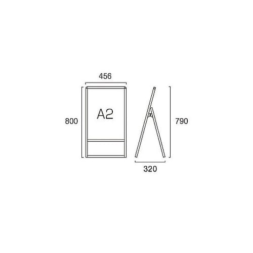 バリウススタンド看板 ホワイトボード A