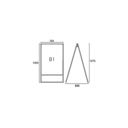 バリウススタンド看板 ホワイトボード B