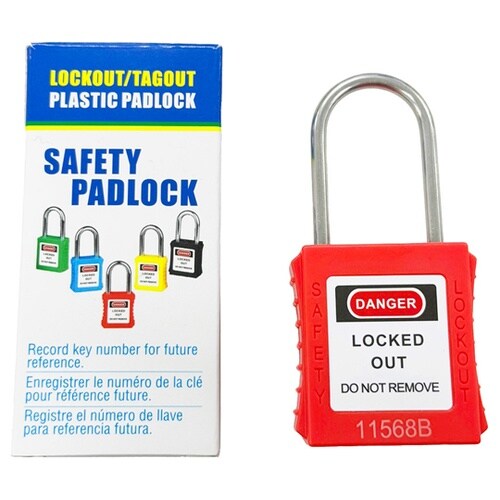 ロックアウト用パドロック (吊径4mm)
