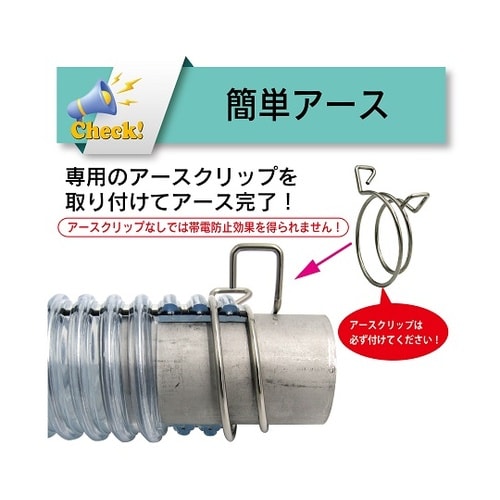 プラスチック粉粒体搬送・耐熱・帯電防止・