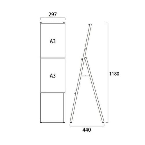 イージーリンクスタンド看板 A3 縦2