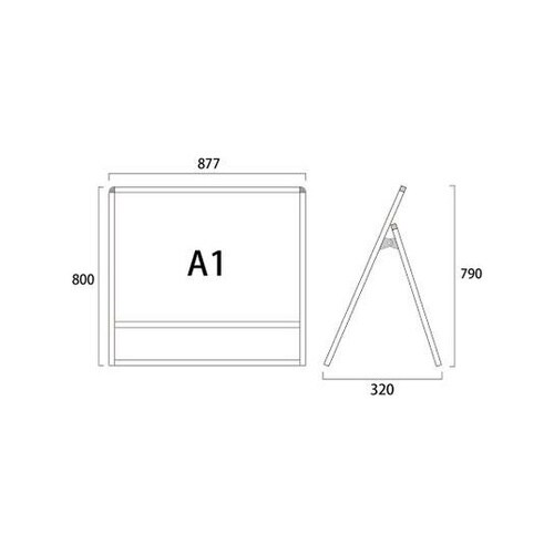バリウススタンド看板 A1 横 片面 ウ
