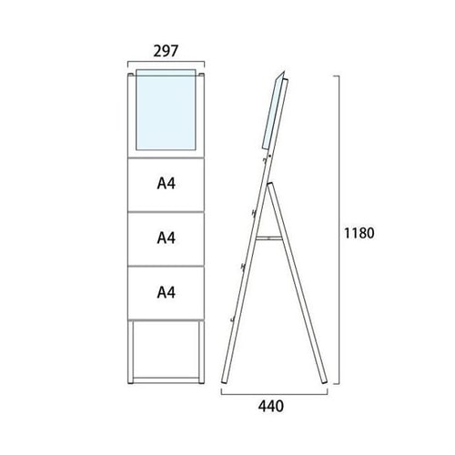 ブラックイージーリンクスタンド看板 A4