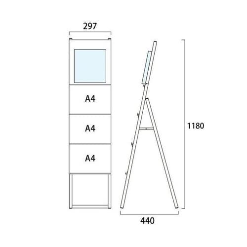 ブラックイージーリンクスタンド看板 A4