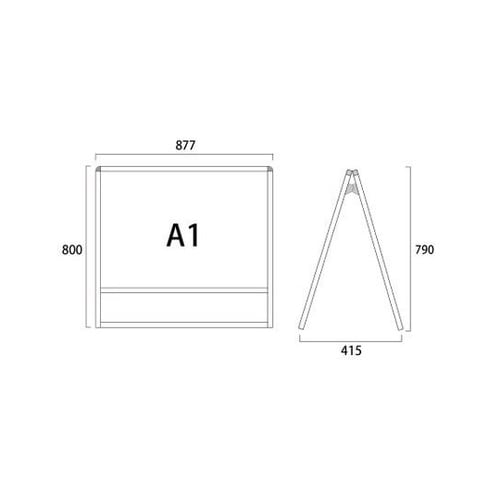 ブラックバリウススタンド看板 A1 横