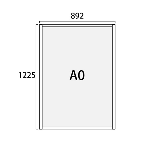 ブラックフラットオープンパネル A0 B