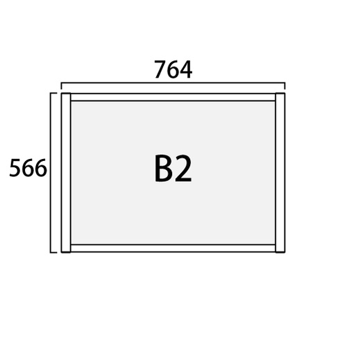ブラックフラットオープンパネル B2 横