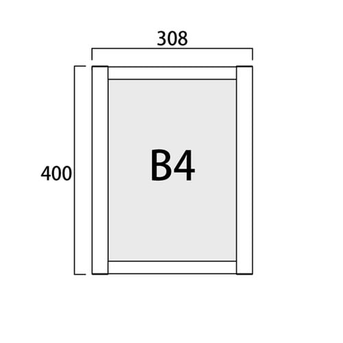 ブラックフラットオープンパネル B4 B