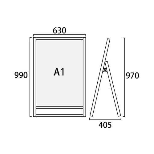 フラットオープンスタンド看板 A1ロウ