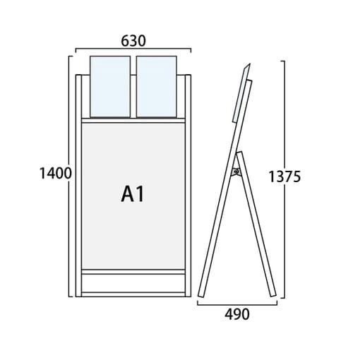 フラットオープンスタンド看板 カタログケ