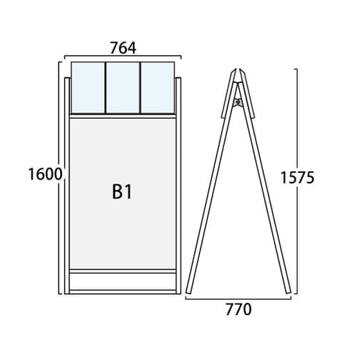 フラットオープンスタンド看板 カタログケ