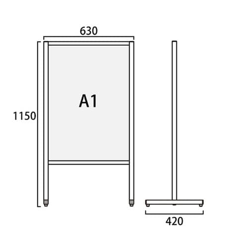 フラットオープンメッセージスタンド A1