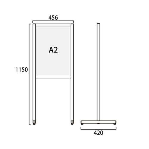 フラットオープンメッセージスタンド A2