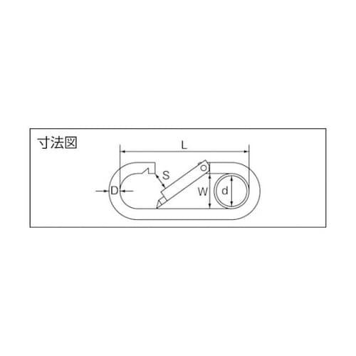 B163 ステンレスプチカラビナ